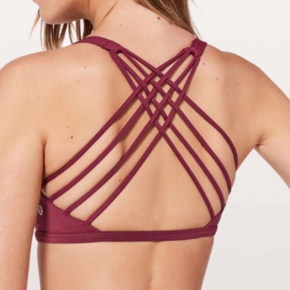 Lululemon Free To Be Bra (Wild) Ruby Wine SIZE 10